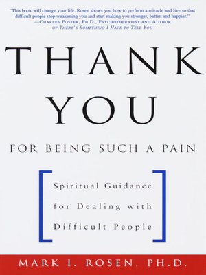 cover image of Thank You for Being Such a Pain